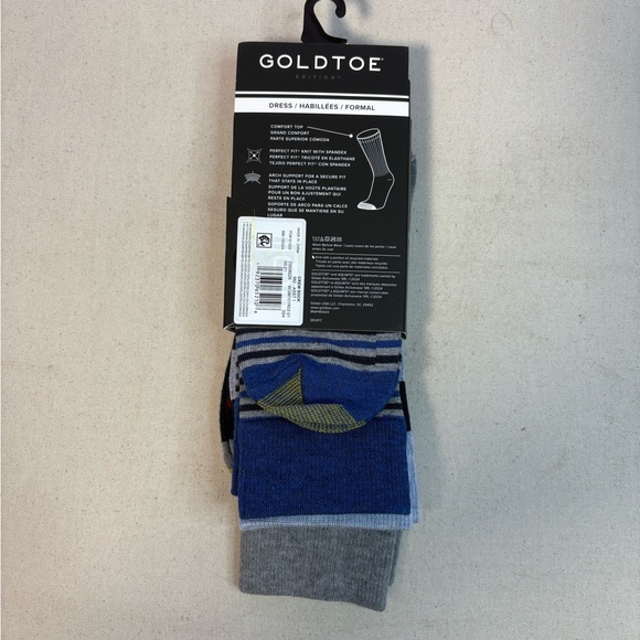 Lot of 3 Packs of Gold Toe Dress Crew Socks NEW (9 Pairs) Lot #1 - Picture 3 of 6